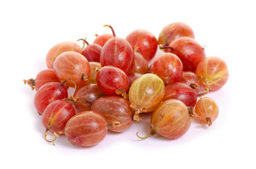 Gooseberries sweet fruit on white background isolation