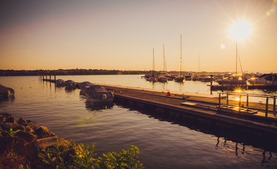 Beautiful coast of Garda Lake, Italy