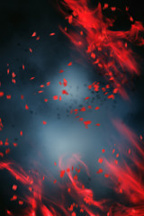 Fototapeta na wymiar Abstract red smoke background