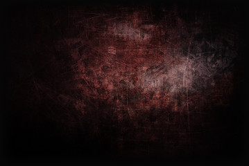 Black red abstract scratched scary background
