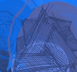 Abstract painting on canvas. Hand made art. Colorful texture. Modern artwork. Strokes of fat paint. Brushstrokes. Contemporary art. Artistic background image.