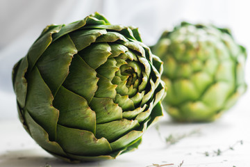 Artichokes in natural light