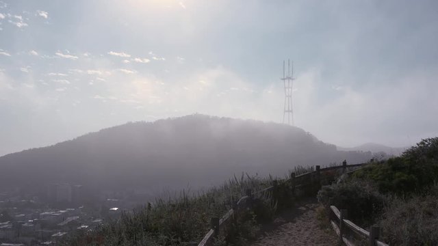 San Fransisco Grandview park looking at Sutro Tower