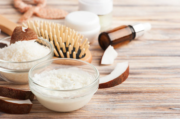 Natural hair treatment with coconut