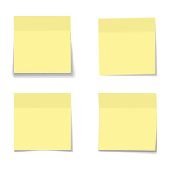 5061413 vector set of realistic paper yellow memo sheets