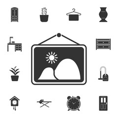 Wall picture icon. Simple element illustration. Wall picture symbol design from Home Furniture collection set. Can be used for web and mobile