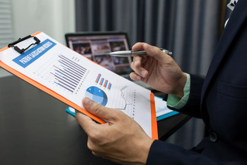 Business man working with documents in the office