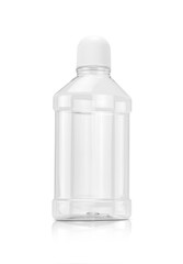 blank packaging mouthwash transparent plastic bottle