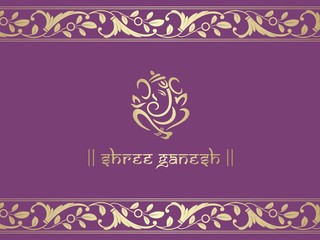 Ganesha, wedding card, royal Rajasthan, India