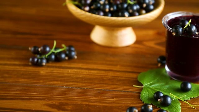sweet jam of black currant berries