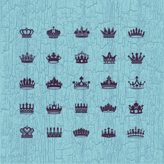 King and queen crowns symbols