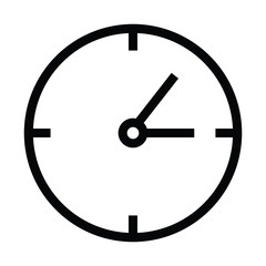 clock time icon with outline style