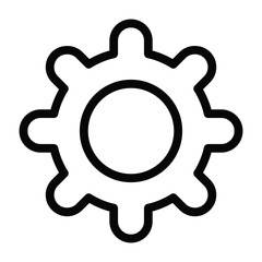 gear icon with outline style