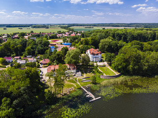 Deutschland, Mecklenburg-Vorpommern , Torgelow am See , Landkreis Vorpommern Greifswald, Mecklenburgische Seenplatte, Luftaufnahme, Torgelow, Schloss Trogelow, Torgelower See