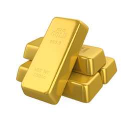 Gold Bars Isolated