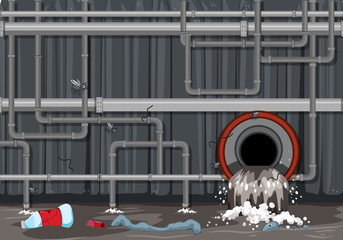 Waste Pipe System and Water Pollution