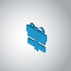 gift icon vector sign and symbol isolated on white background, gift logo concept