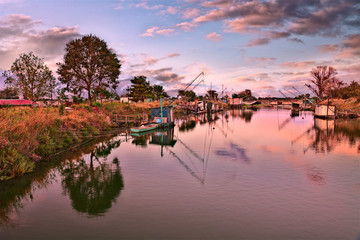 wetland in Comacchio, Ferrara, Italy