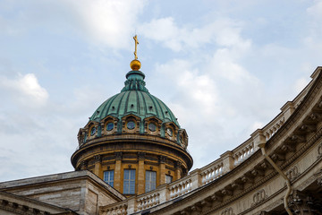Fototapeta na wymiar Dome of the Kazan Cathedral in St. Petersburg