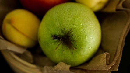 fresh colorful fruit in the basket