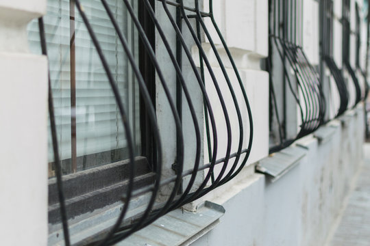 Iron lattice on the window.