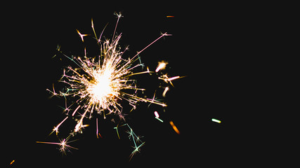 Fototapeta premium fireworks / sparkler isolated on black background