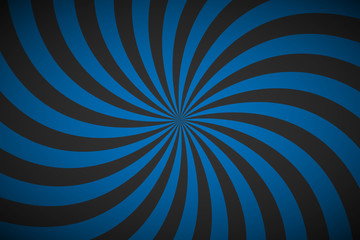 Decorative retro blue spiral background, swirling radial pattern, abstract vector illustration