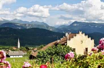 Südtirol - Ausblick auf Kaltern in der Abendsonne