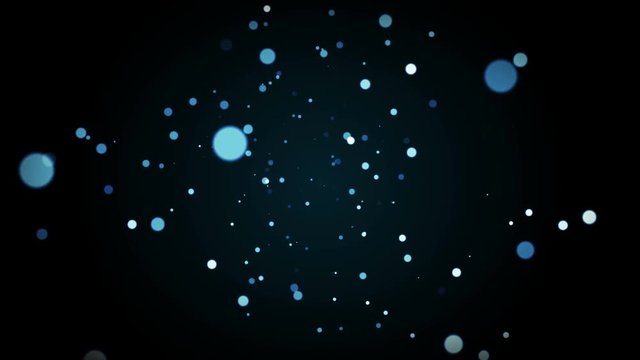 Abstract seamless background with blue and white particles in slow motion
