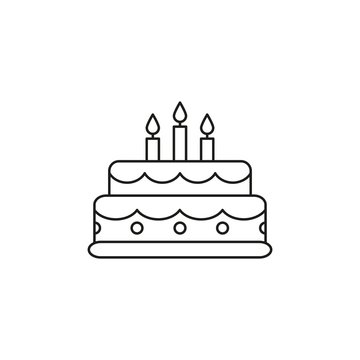 Cake birthday icon