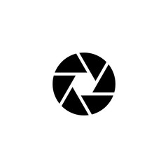 Aperture Focus. Flat Vector Icon illustration. Simple black symbol on white background. Aperture Focus sign design template for web and mobile UI element