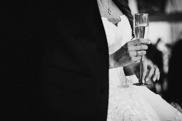 White wine on a buffet table