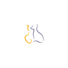 cat dog icon vector
