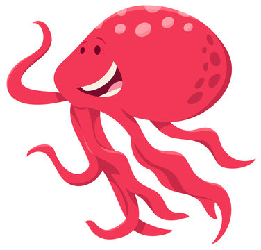 cute cartoon octopus animal character