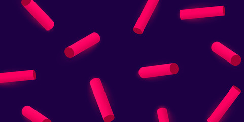 Purple textured background with pink 3d geometric pattern.