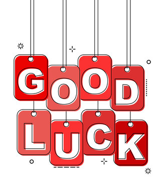 red flat line tag good luck