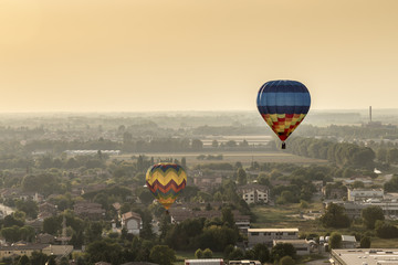 Two Balloon on Italian city