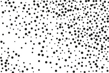 Splatter background. Black glitter blow explosion and splats on white. Black ink blow. Random polka dot Vector illustration