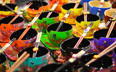 Colored cups in the east