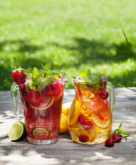 Homemade lemonade or sangria