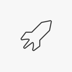 Rocket icon illustration isolated vector sign symbol