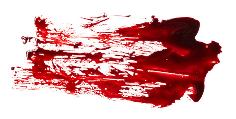 Blood splatter isolated on white background