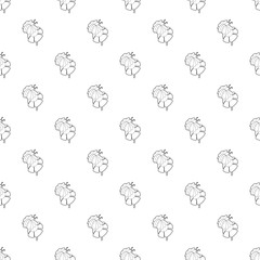 Bee on flower pattern vector seamless repeating for any web design
