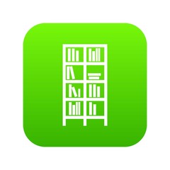 Bookcase in simple style isolated on white background vector illustration