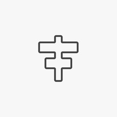 Center alignment icon, vector design, line and fill