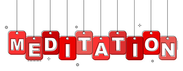 red flat line tag meditation