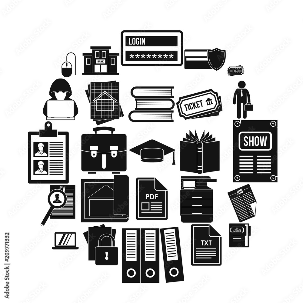 Aufkleber writing icons set. simple set of 25 writing vector icons for web isolated on white background