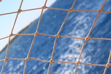 net fencing on a yacht