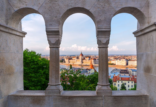 View from the Fisherman’s Bastion on Budapest, Hungary