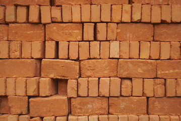 Obraz premium cegła jest składana w rzędach